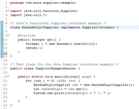 supplier interface example