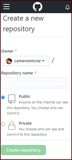 GitHub repo for existing project