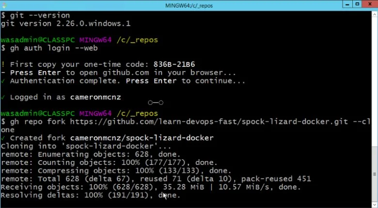 git fork command