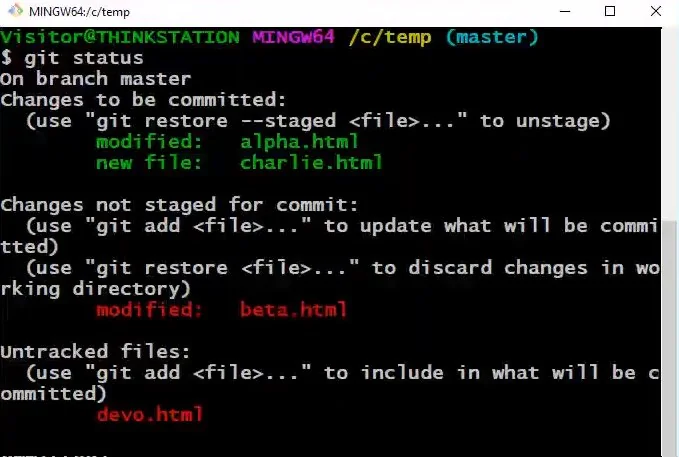 discard local git changes