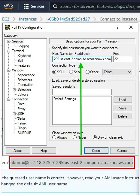 AWS EC2 PPK Key PuTTY