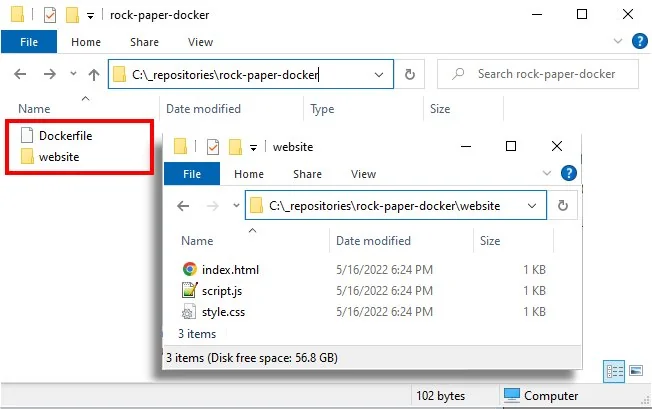 Docker Apache website bind mount