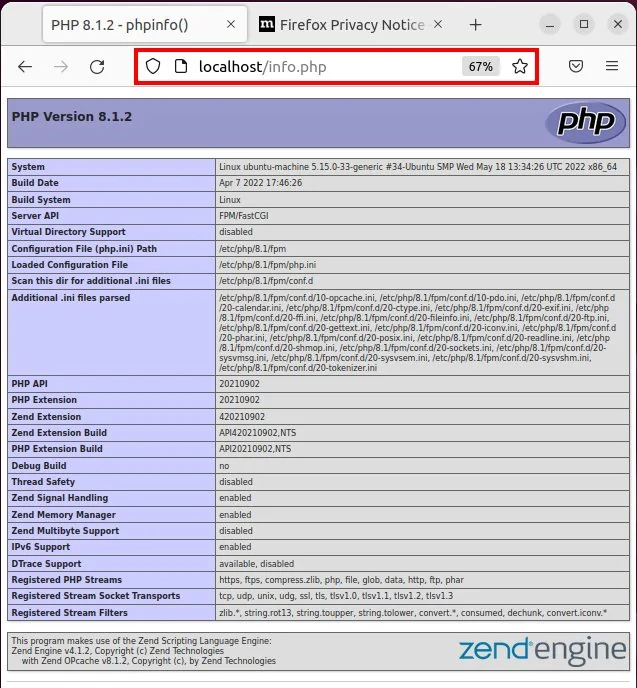 nginx php fpm install success