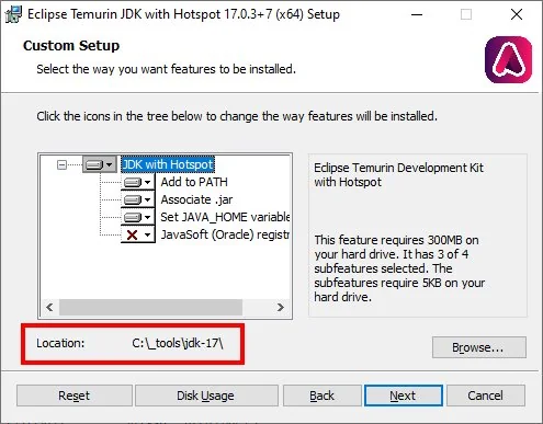 java install on windows setup