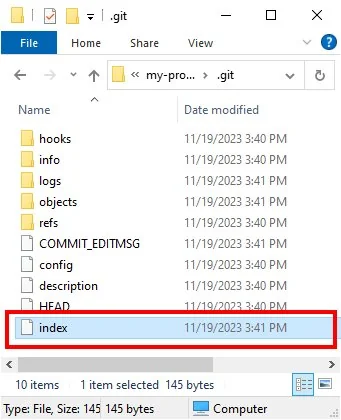 git index location