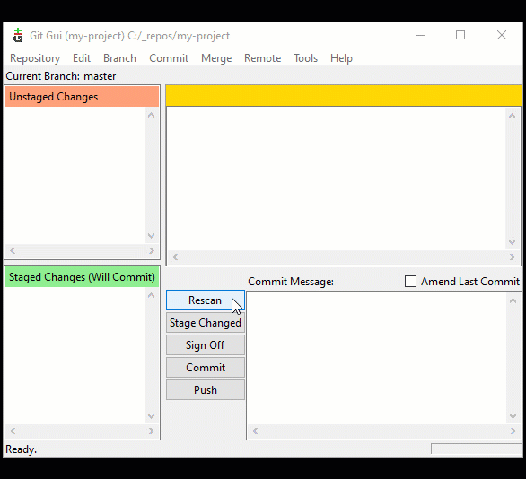 git add with GUI tool