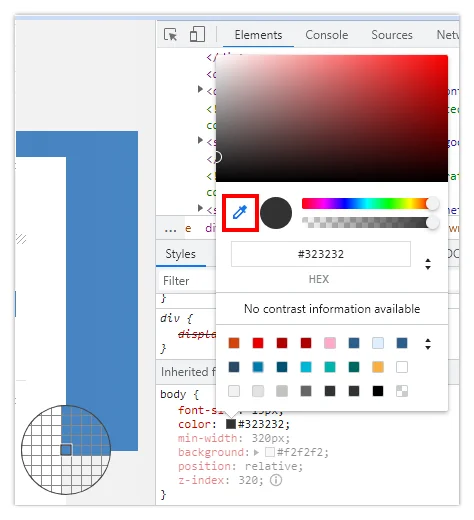 Google Chrome Color Picker From Images Extension