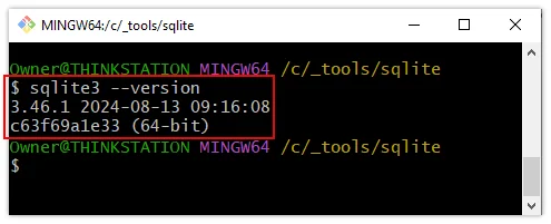 validate SQLite3 Install