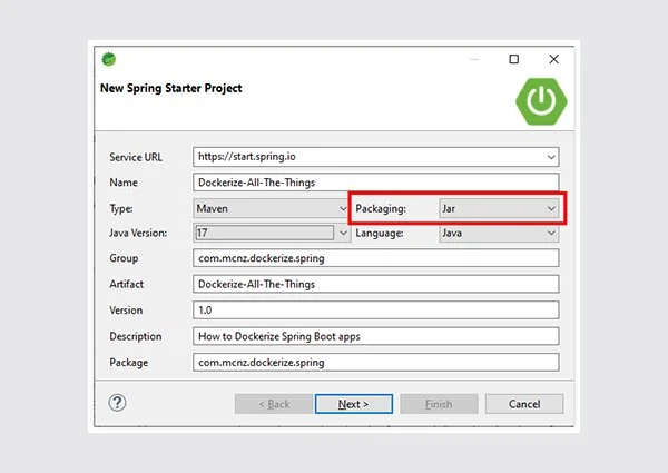 Where to find the Spring Boot Jar file