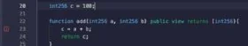 An erroneous use of the keyword view in Solidity code.